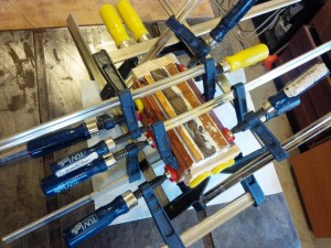 glued and clamped